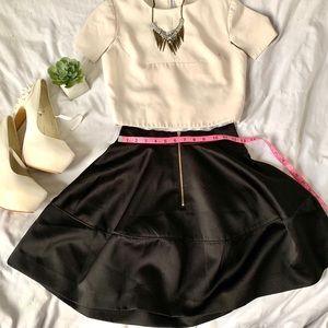 H&M Skirts - Black high waisted circle satin skirt H&M Skirts - Black high waisted circle satin skirt